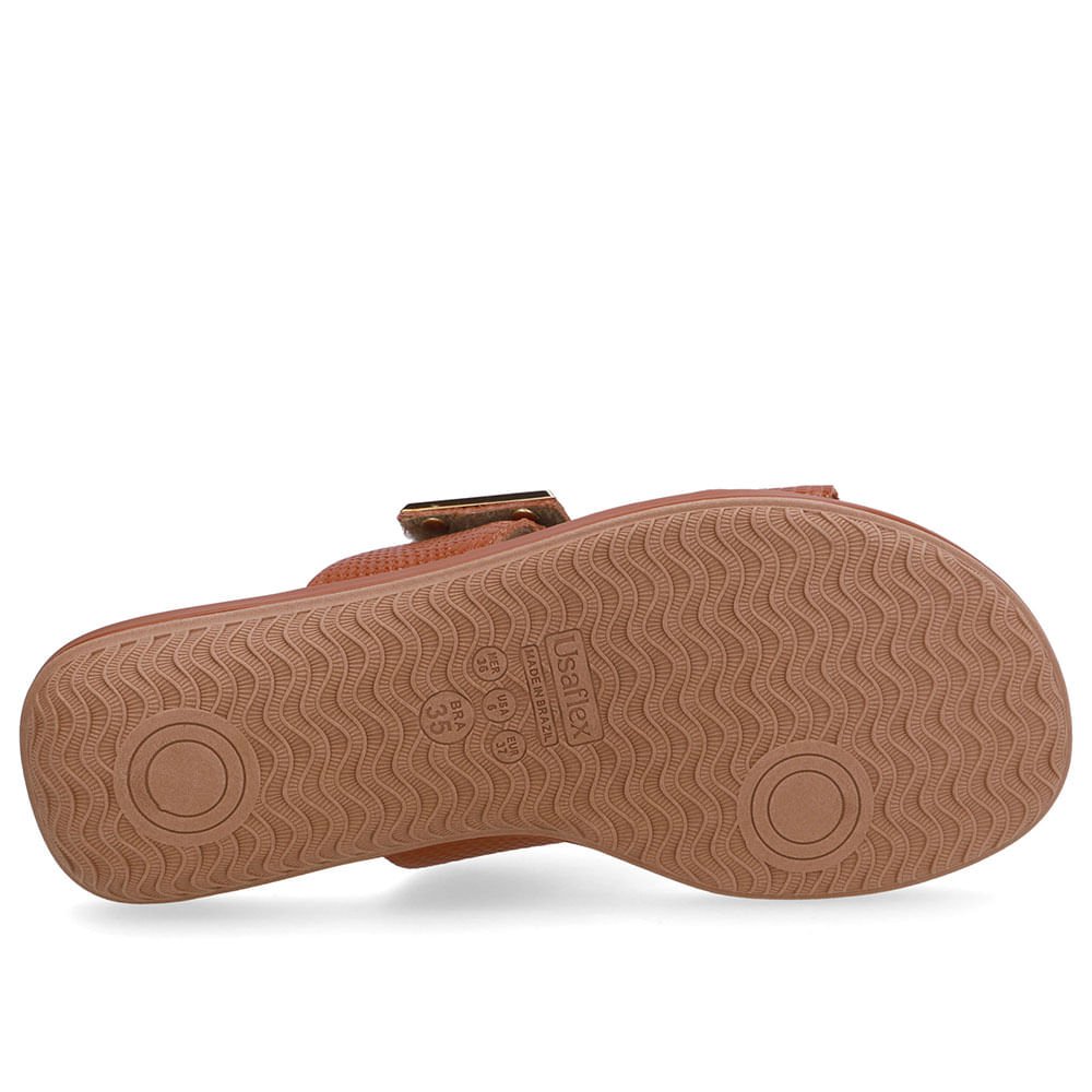 Tamanco Couro Marrom Bico Redondo Marrom 5