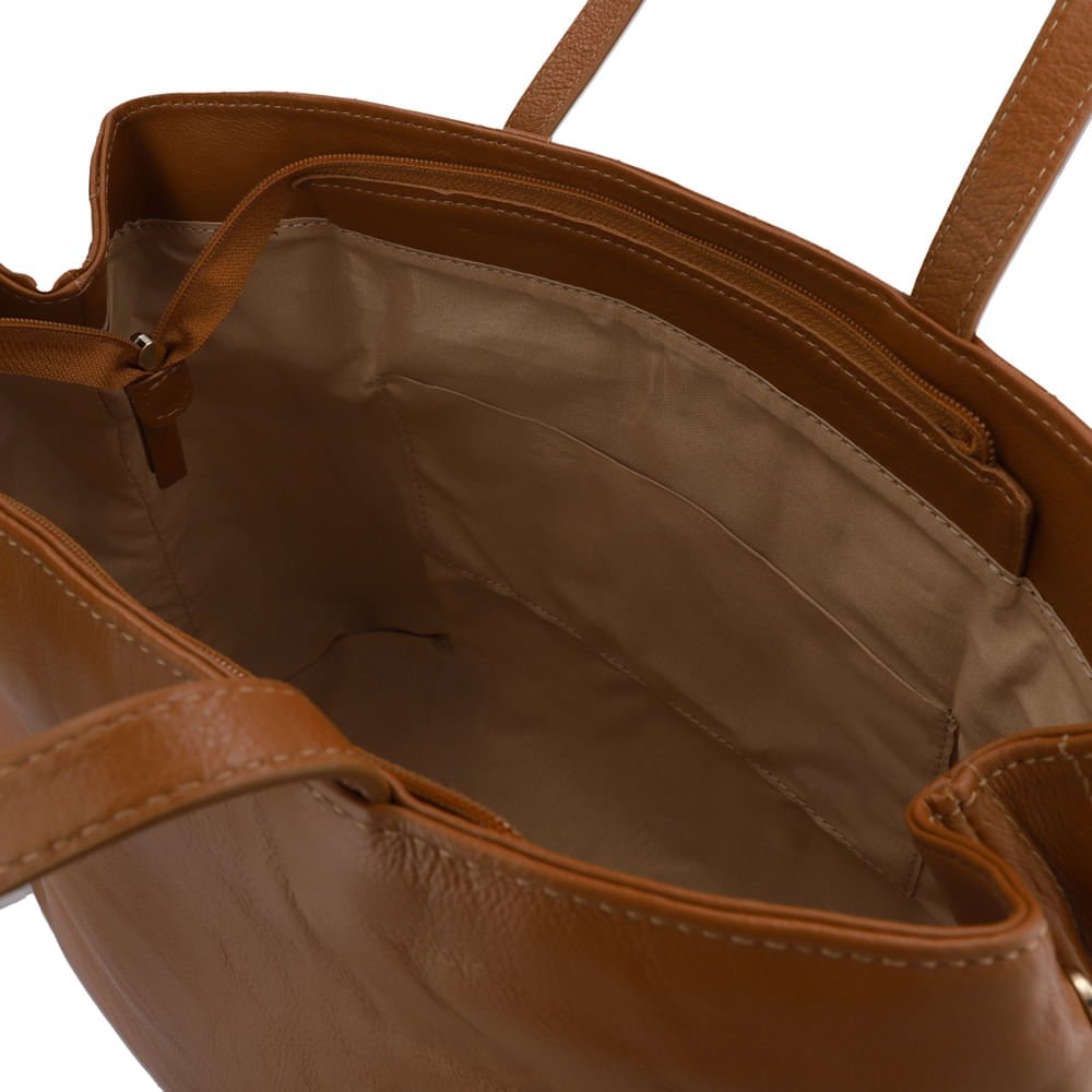 Bolsa Shopper Couro Marrom Matelassê Marrom 4