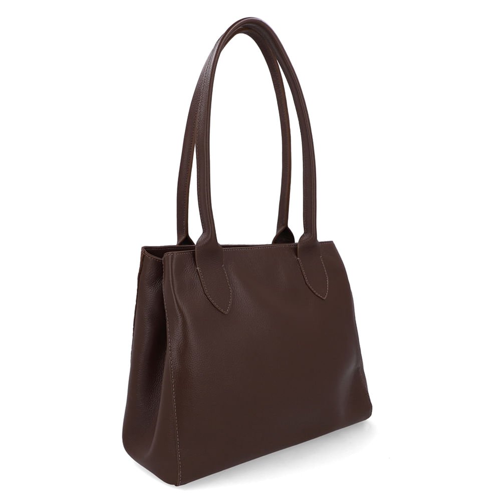 Bolsa Shopper Couro Camurça Matelassê Marrom Marrom 2