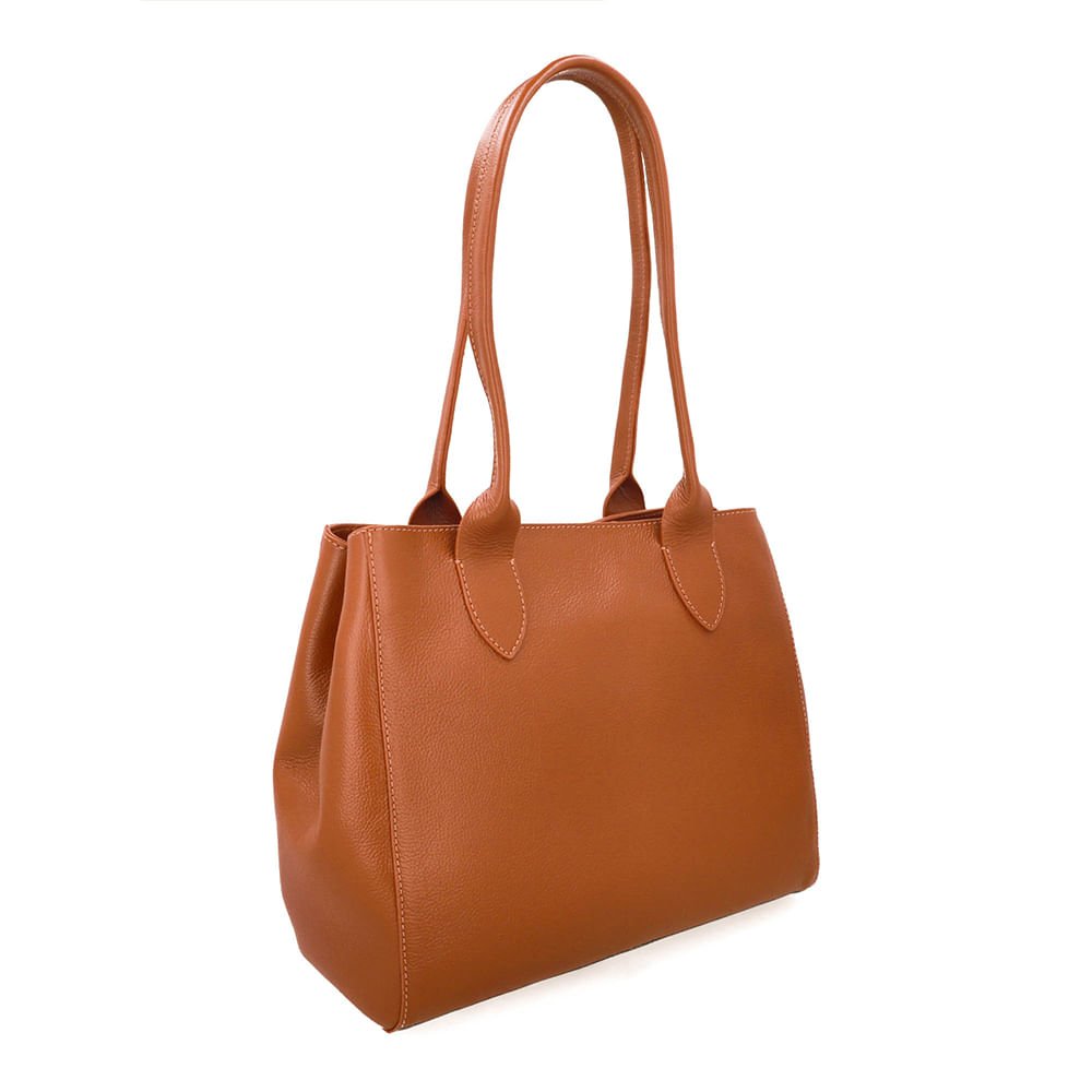 Bolsa Shopper Couro Camurça Matelassê Marrom Marrom 2