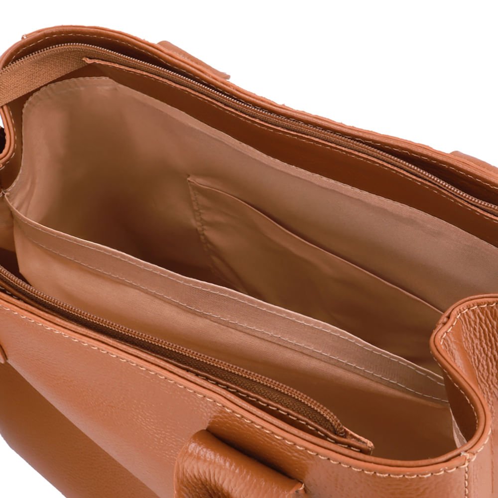 Bolsa Shopper Couro Camurça Matelassê Marrom Marrom 4