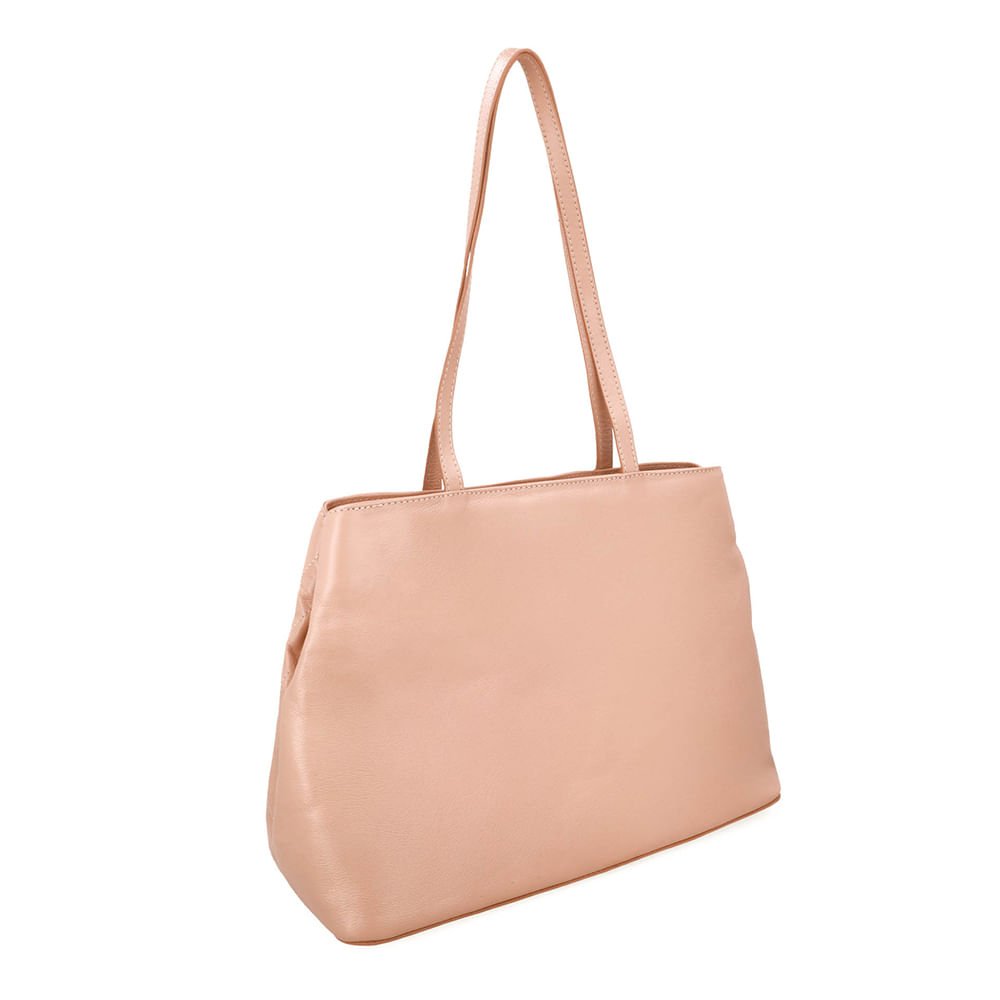 Bolsa Shopper Couro Bege Matelassê Bege 2