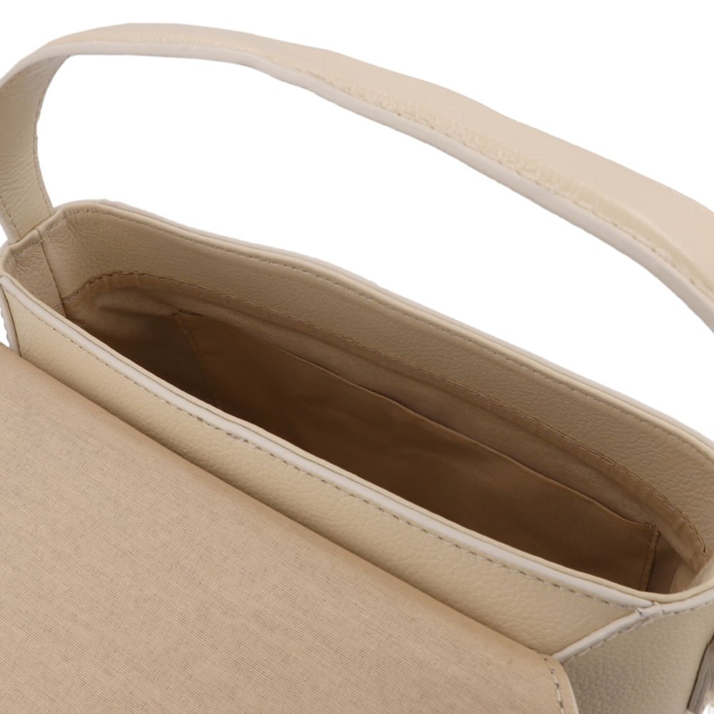 Bolsa Tote Couro Bege Alça Mão Bege 4