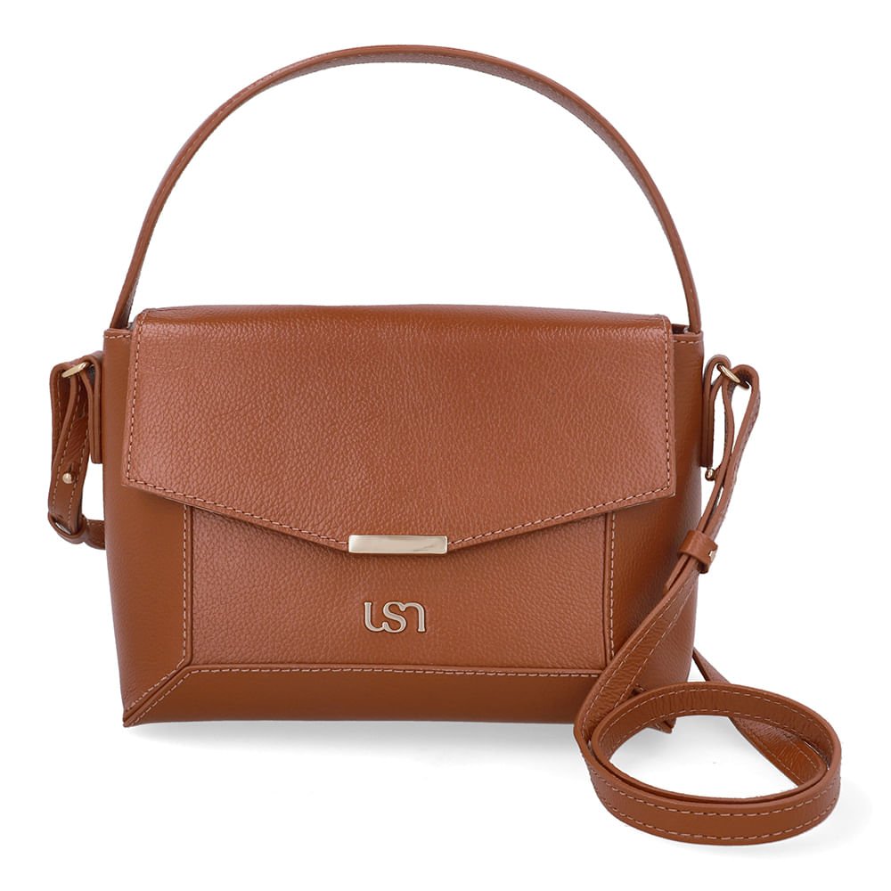 Bolsa Tote Couro Marrom Alça Mão