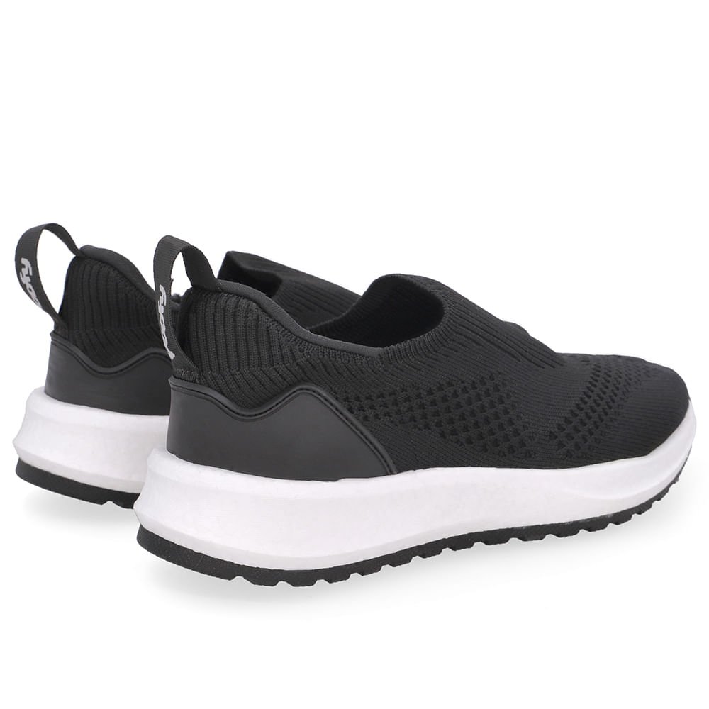 Tênis Slip On Tricot Preto Preto 3