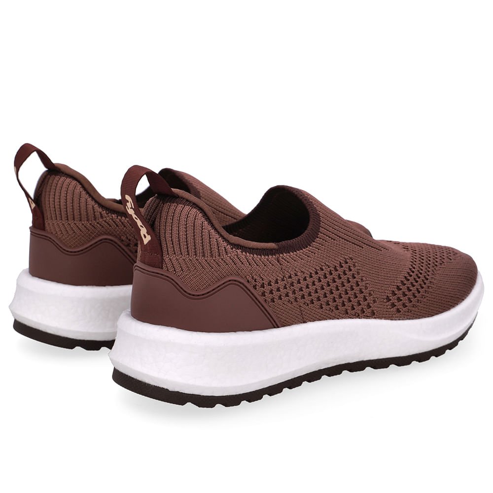 Tênis Slip On Tricot Marrom Marrom 3