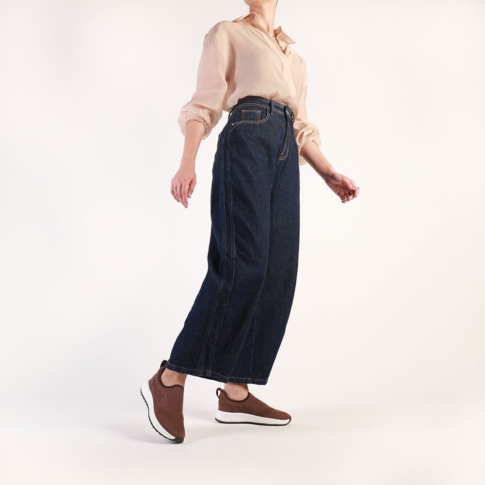 Tênis Slip On Tricot Marrom Marrom 4