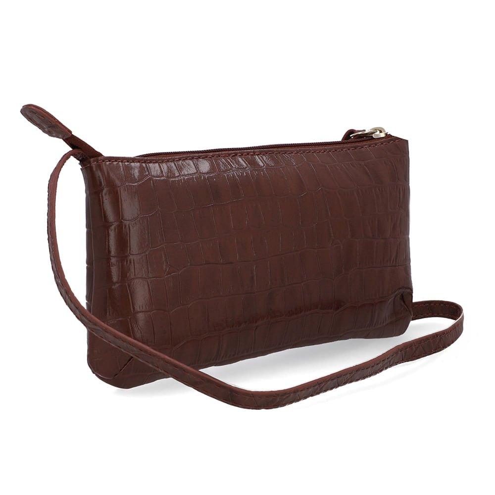 Kit Bolsa Tiracolo Cinto Couro Croco Vermelho Vermelho 2