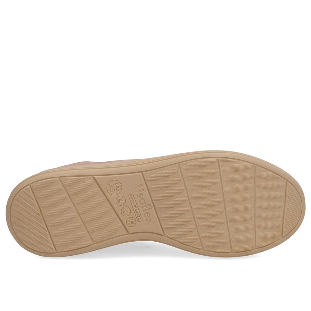 Tênis Slip On Elastano Bege Bege 5
