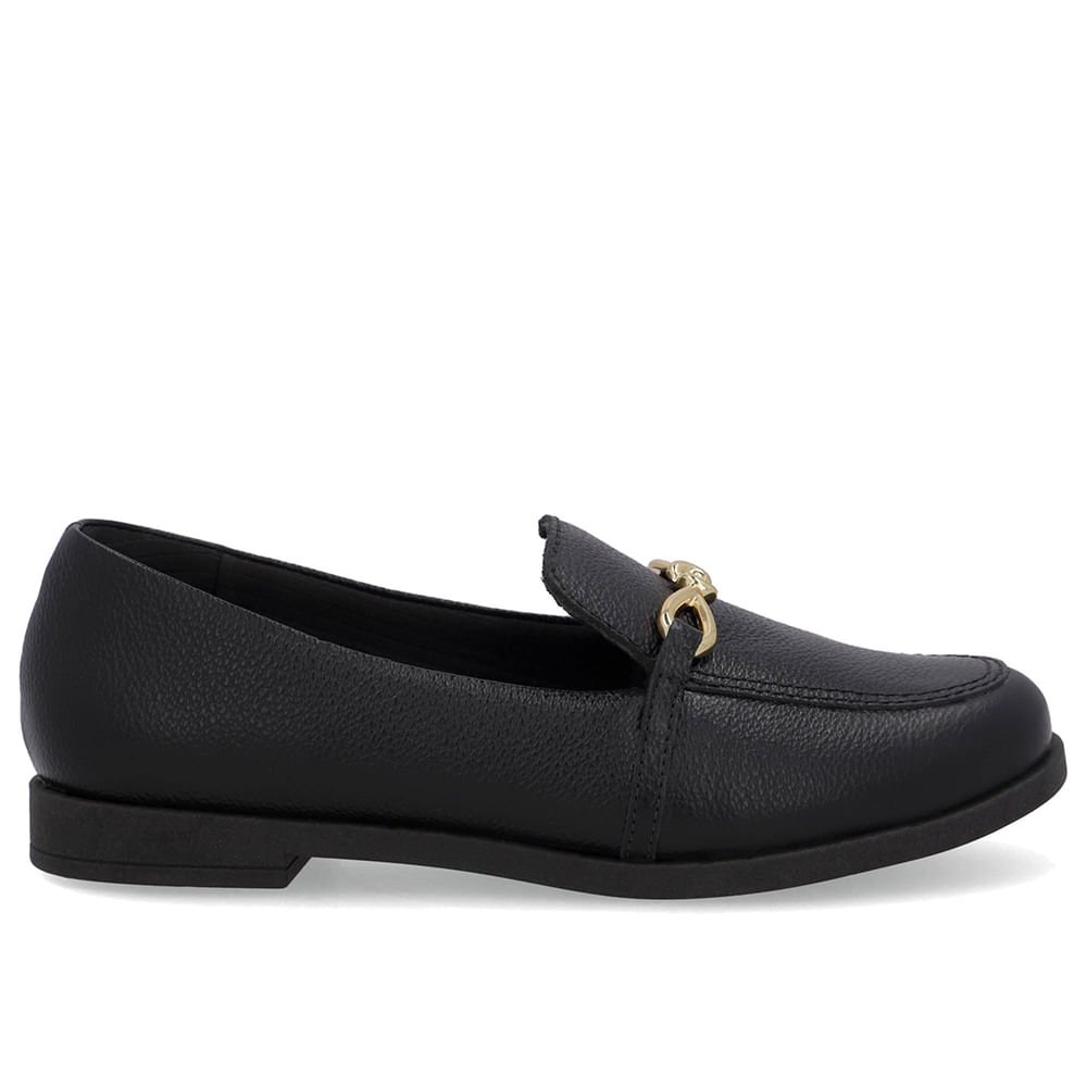 Loafer Couro Preto Bridão