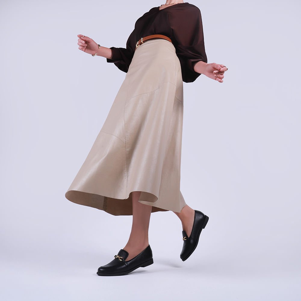 Loafer Couro Preto Bridão Preto 4