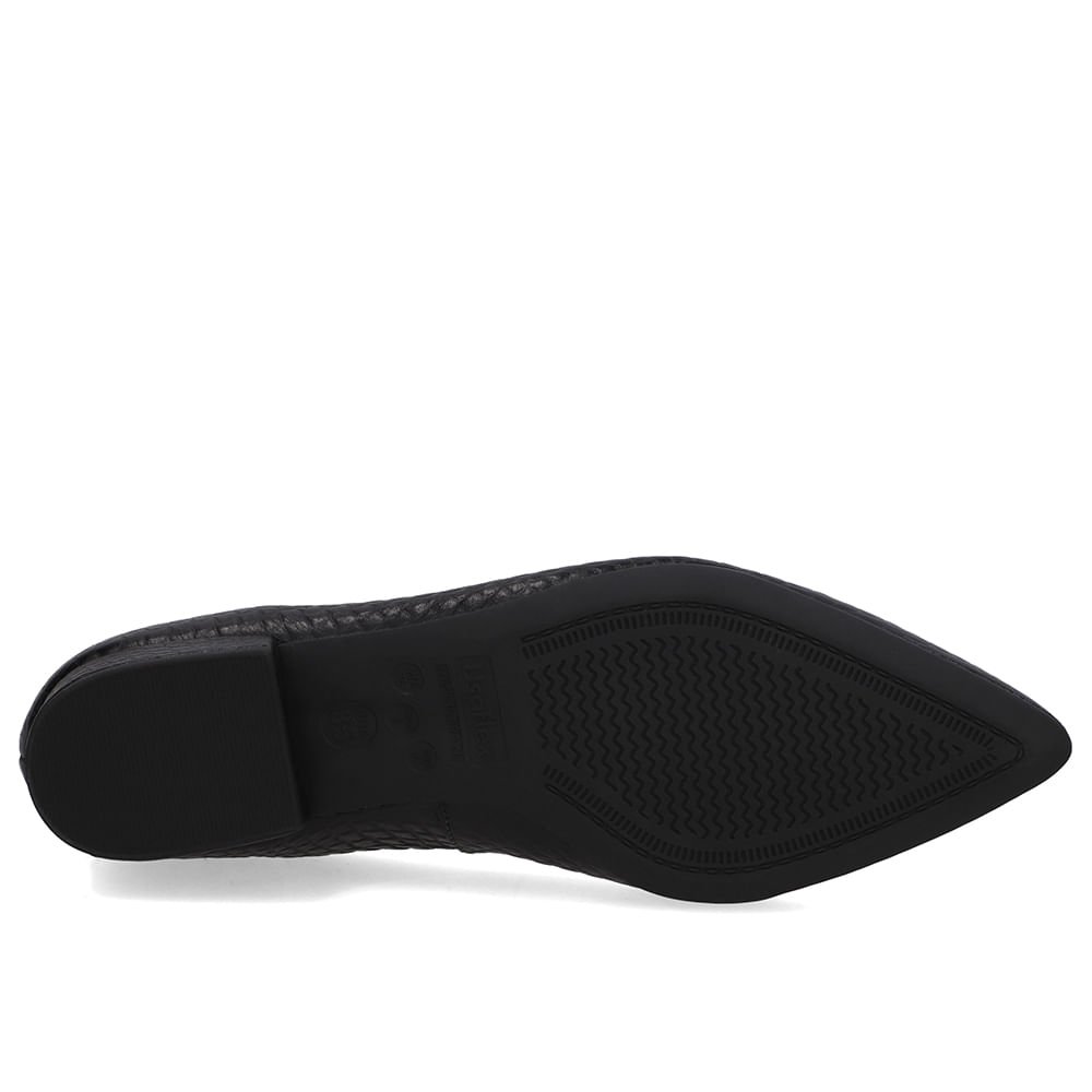 Scarpin Couro Preto Básico Preto 5