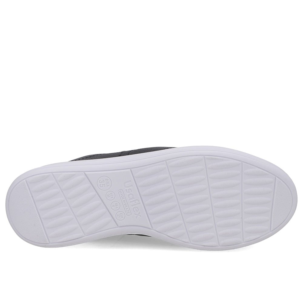 Tênis Couro Preto Básico Cadarço Preto 5