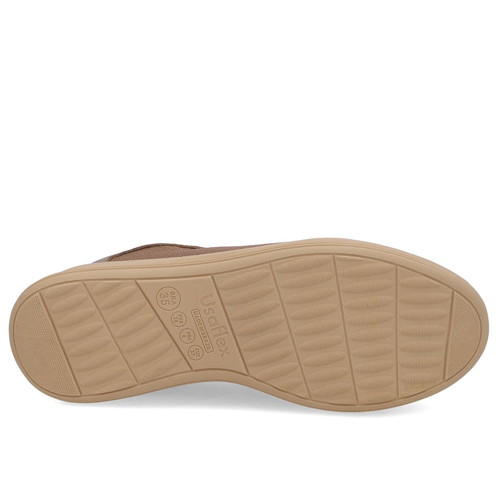 Tênis Couro Marrom Lateral Tecido Marrom 5