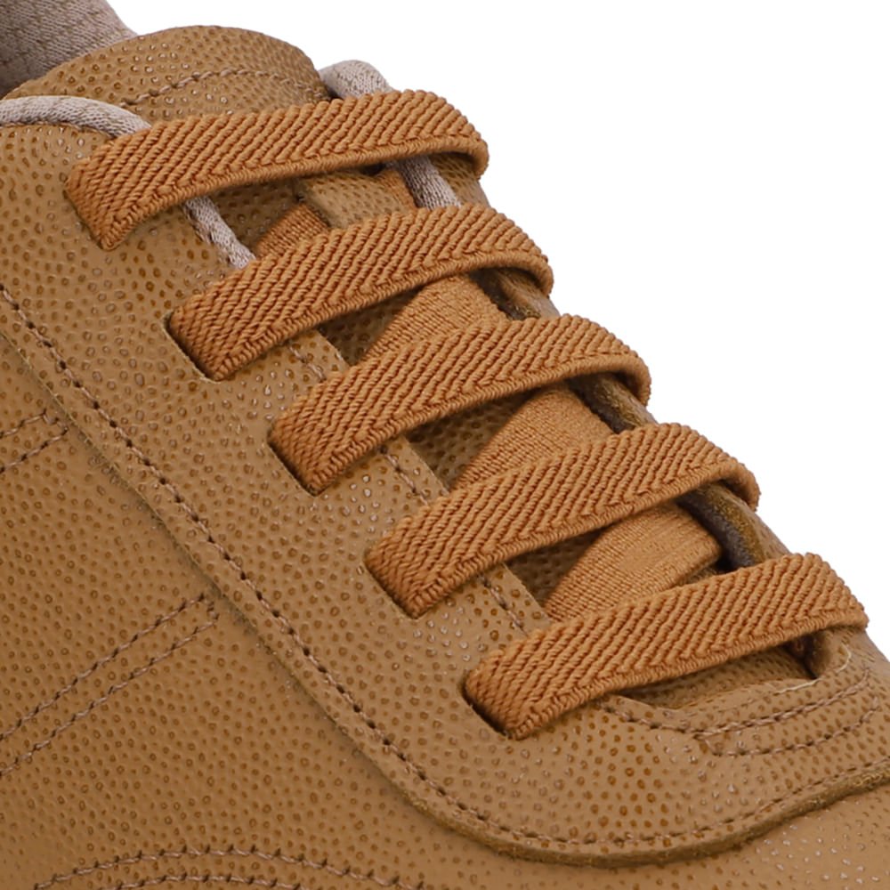 Tênis Couro Marrom Casual Cadarço Marrom 4