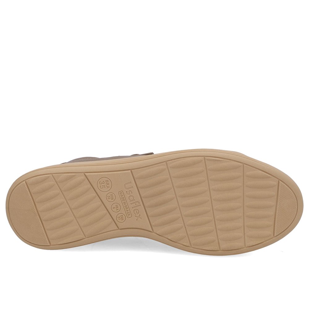 Tênis Couro Marrom Zíper Lateral Marrom 5