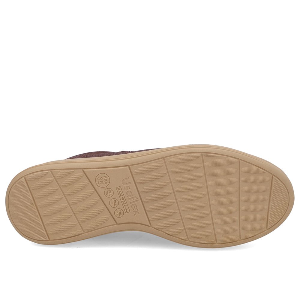 Tênis Couro Vermelha Básico Cadarço Vinho 5