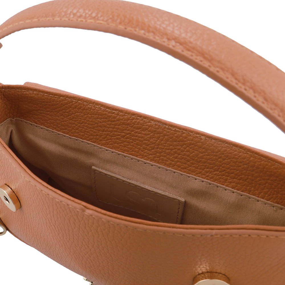 Bolsa Tiracolo Couro Marrom Pesponto Marrom 3