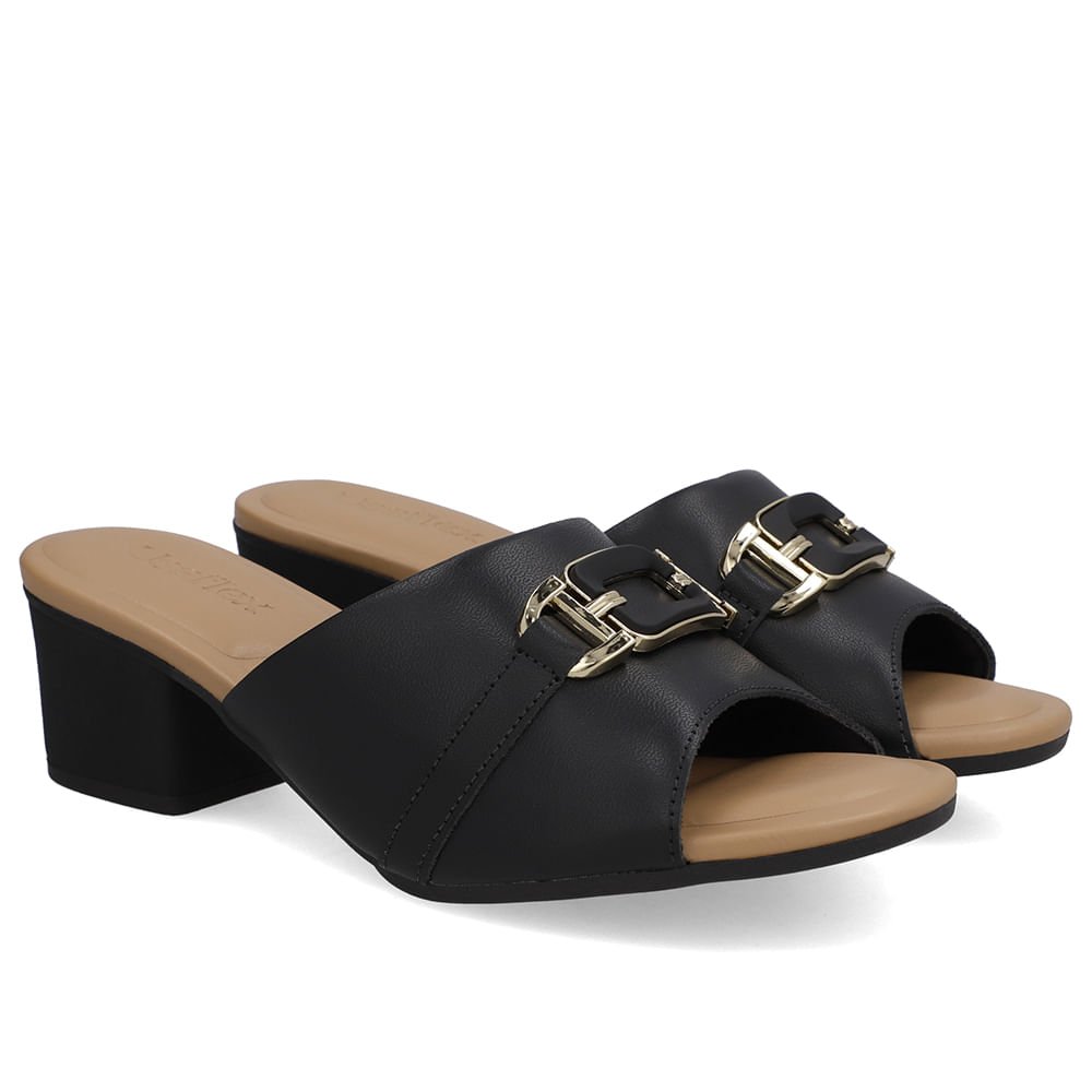 Tamanco Bico Redondo Preto Preto 2