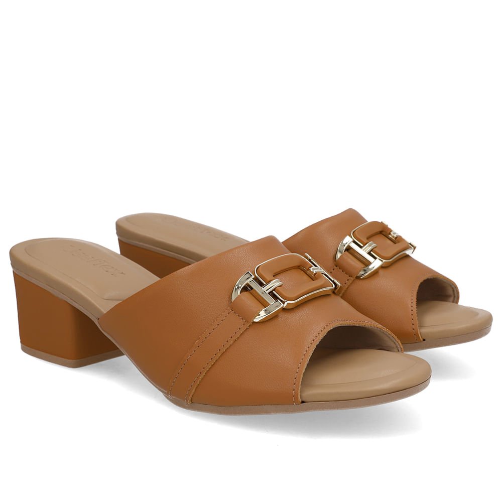 Tamanco Bico Redondo Marrom Marrom 2