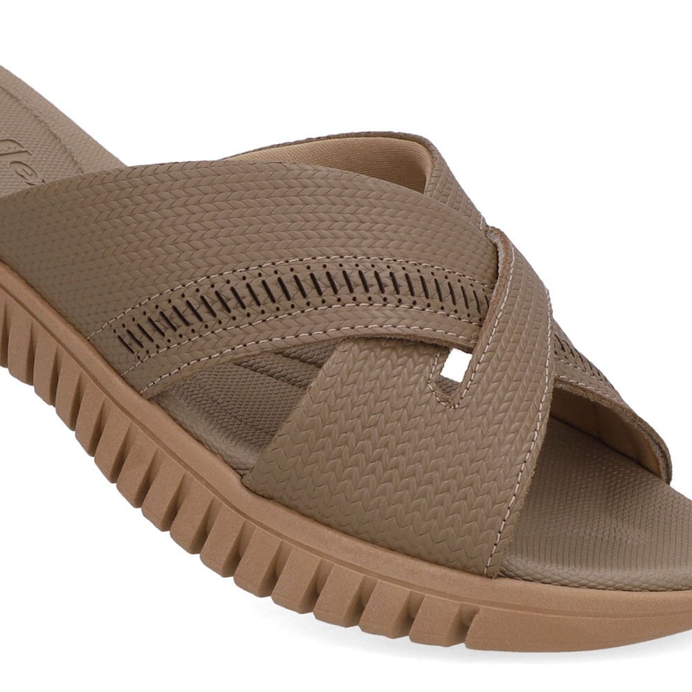 Tamanco Plataforma Couro Marrom Laser Marrom 4