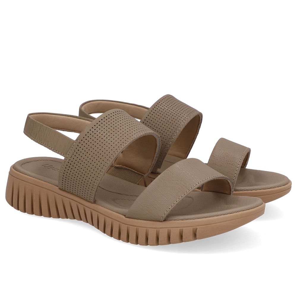 Sandália Plataforma Couro Marrom Laser Marrom 2