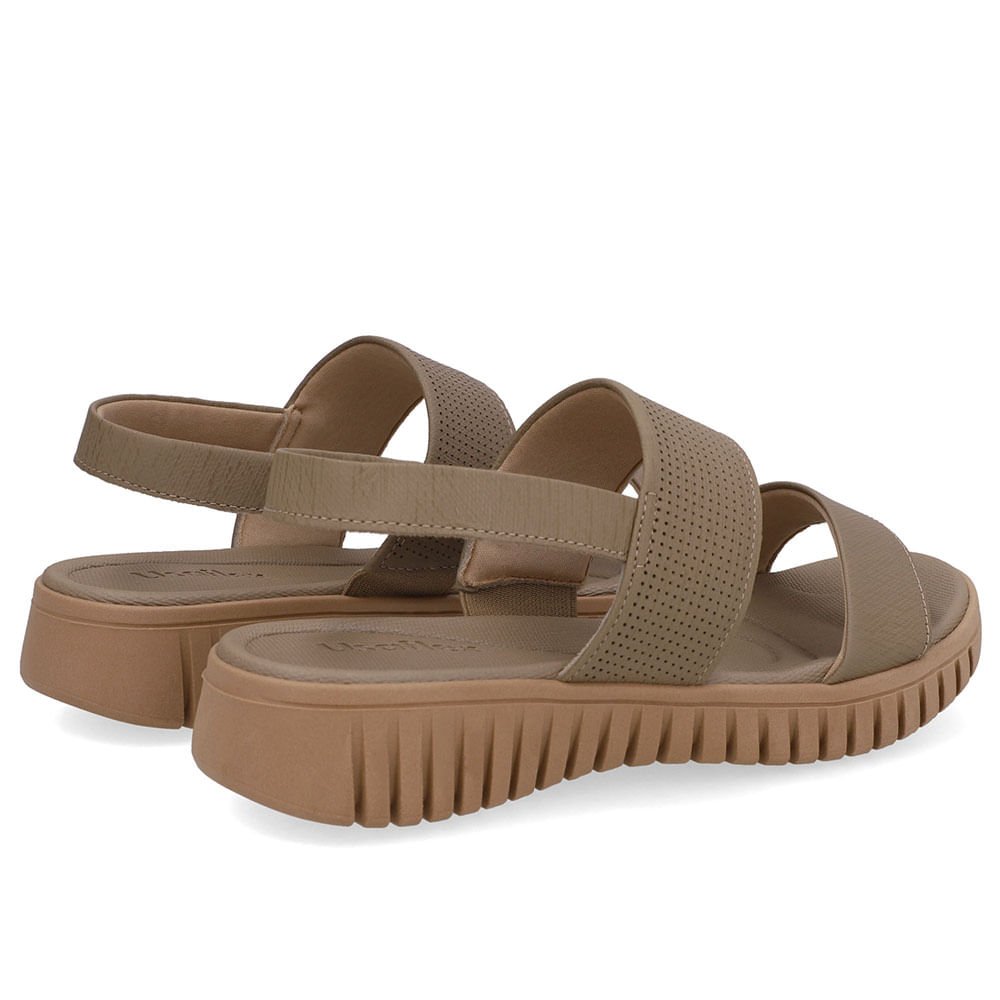 Sandália Plataforma Couro Marrom Laser Marrom 3