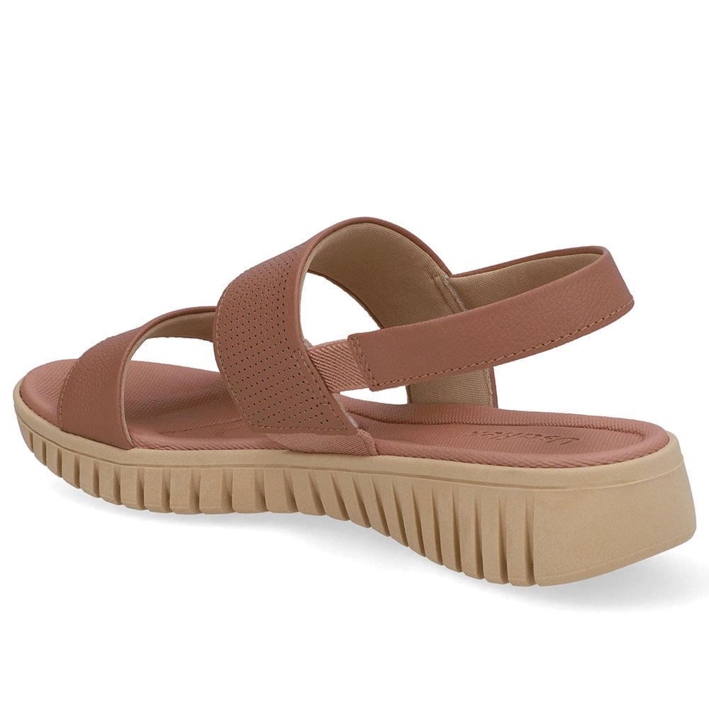 Sandália Plataforma Couro Rosa Laser Rosa 4