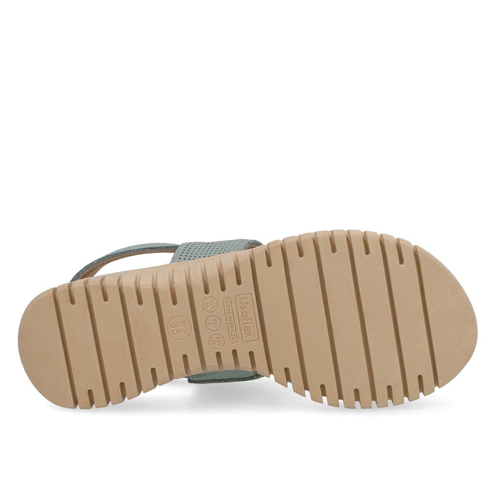 Sandália Plataforma Couro Verde Laser Verde 5