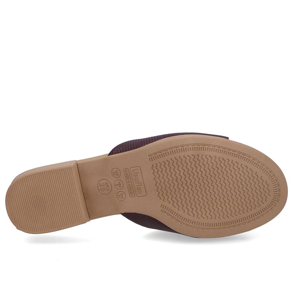 Tamanco Salto Bloco Couro Roxo Roxo 5