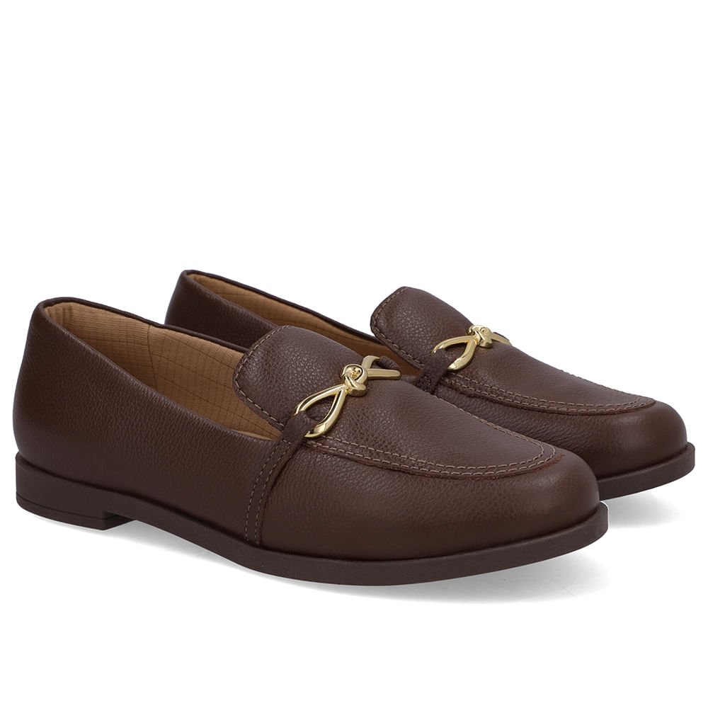 Loafer Couro Marrom Bridão Marrom 2