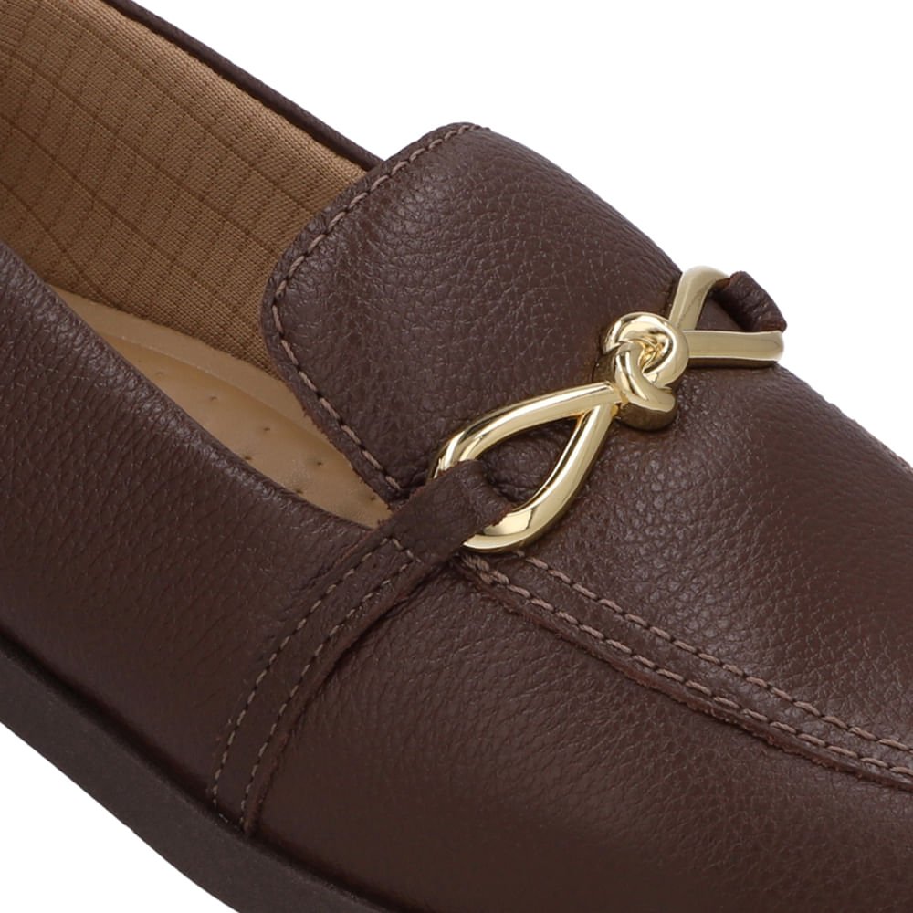 Loafer Couro Marrom Bridão Marrom 4