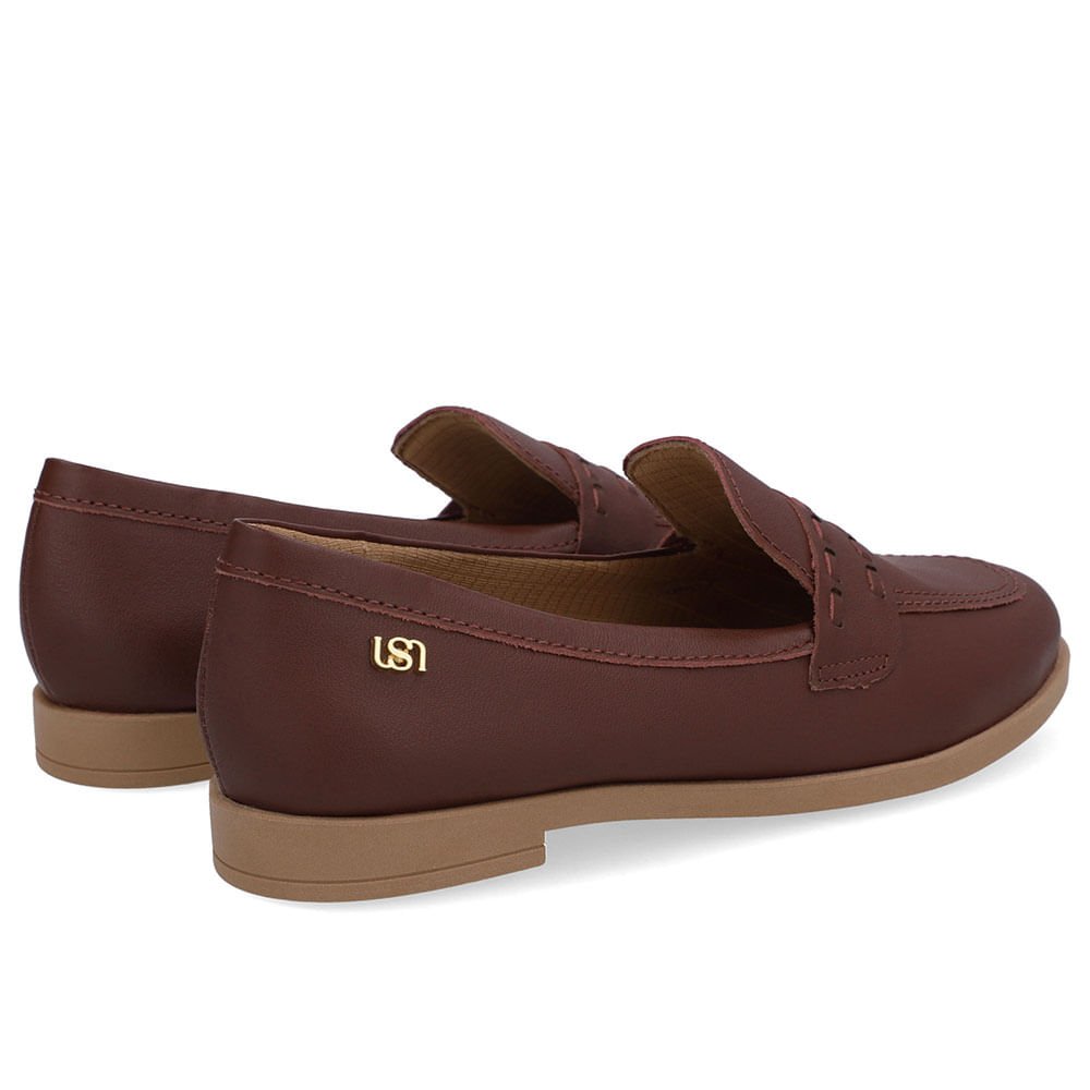 Loafer Couro Vermelho Pesponto Vermelho 3