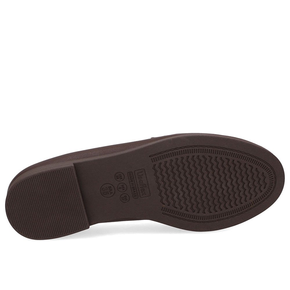 Loafer Couro Marrom Pinhão Pesponto Pinhão 5