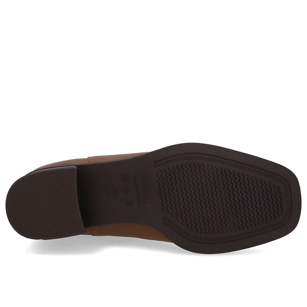 Bota Couro Marrom Canela Lateral Elástico Marrom 5