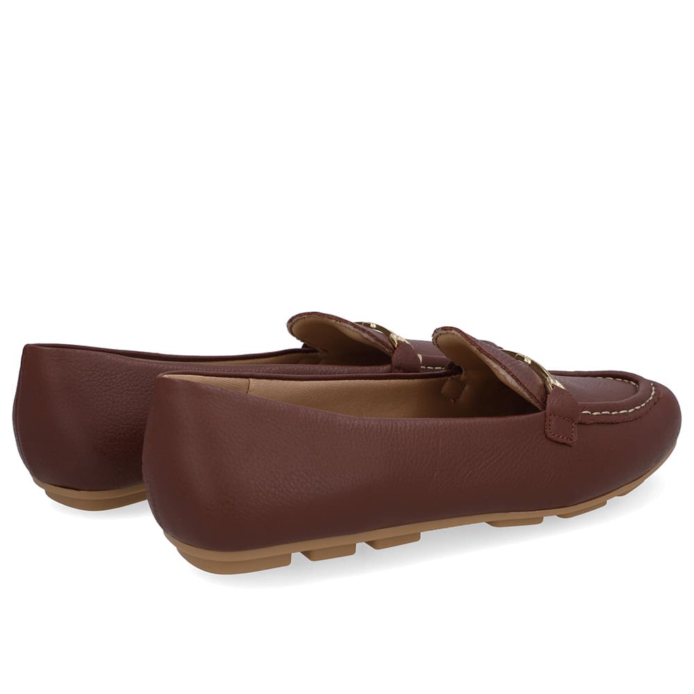 Mocassim Vermelho Couro Bridão Vermelho 3