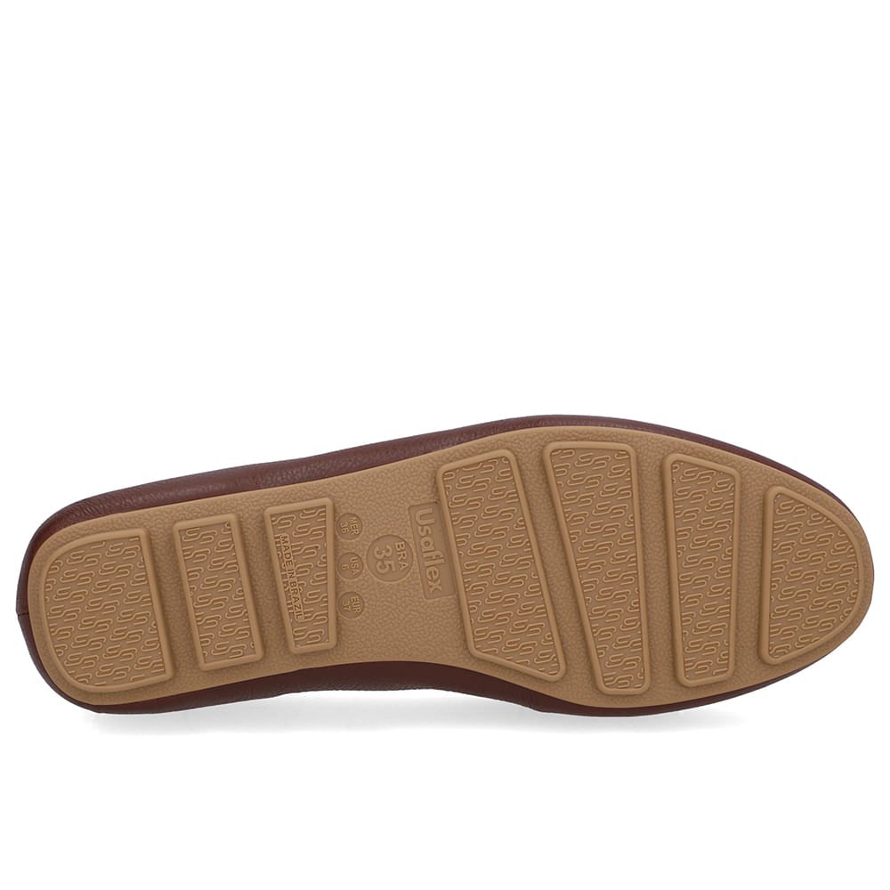 Mocassim Vermelho Couro Bridão Vermelho 5