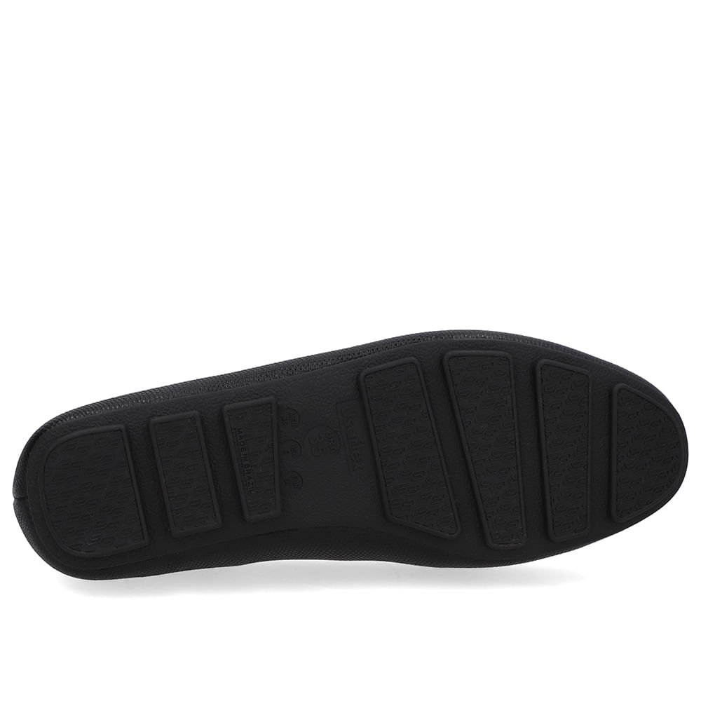 Mocassim Preto Couro Bridão Preto 5