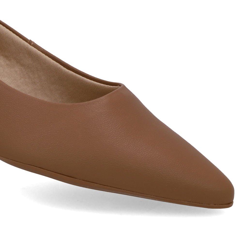 Scarpin Couro Marrom Canela Básico Marrom 4