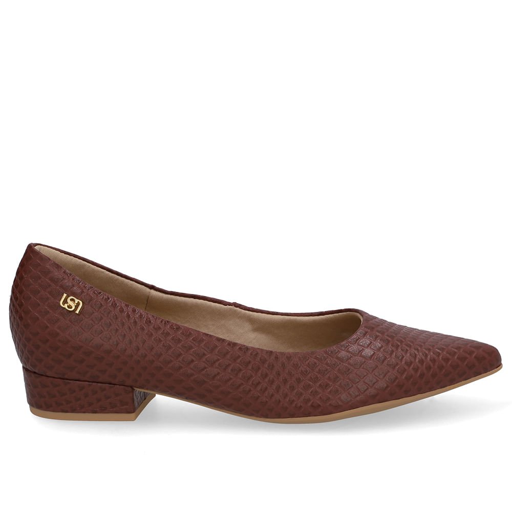 Scarpin Couro Vermelho Básico
