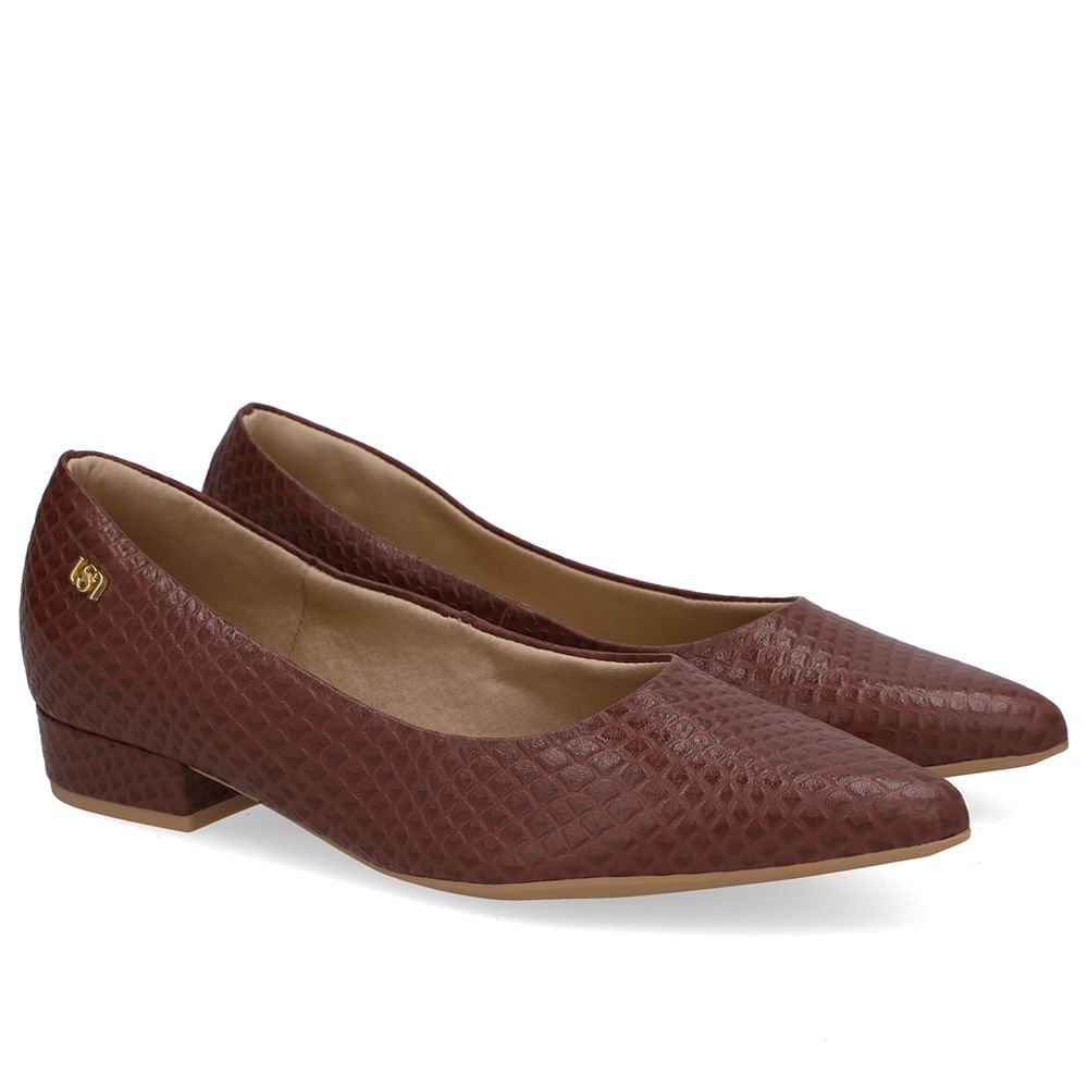 Scarpin Couro Vermelho Básico Vermelho 2