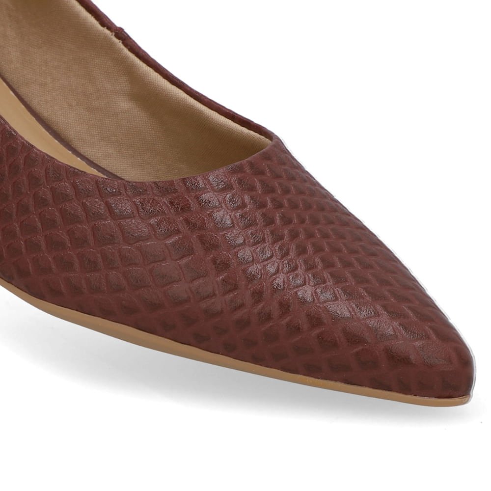 Scarpin Couro Vermelho Básico Vermelho 4