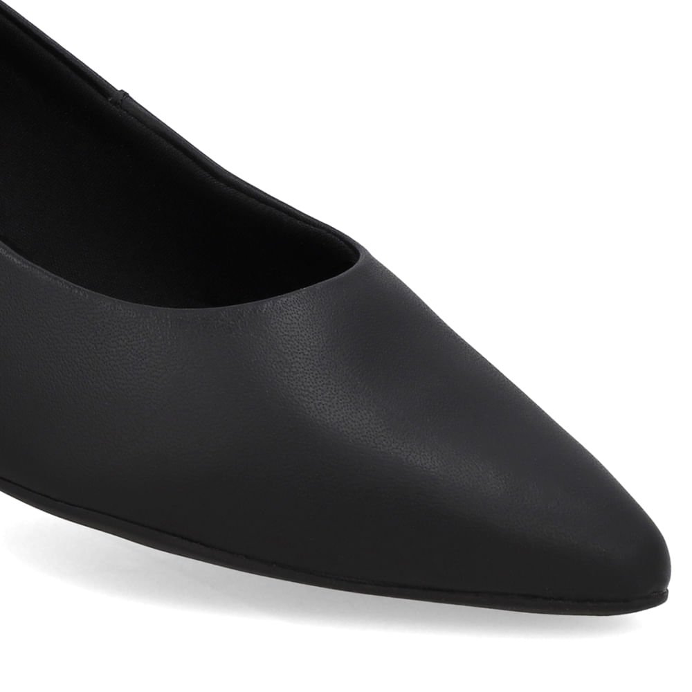 Scarpin Couro Preto Básico Preto 4