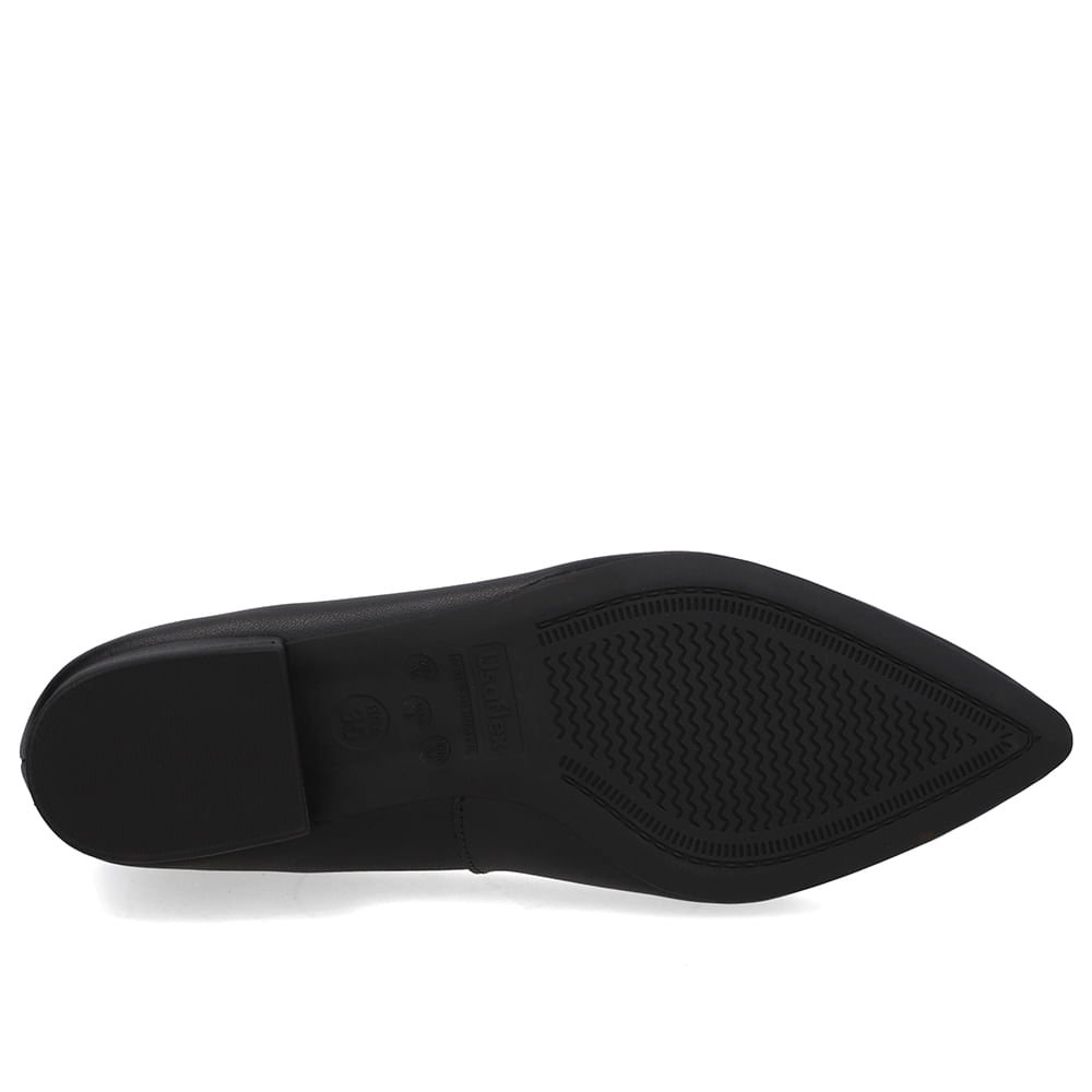 Scarpin Couro Preto Básico Preto 5