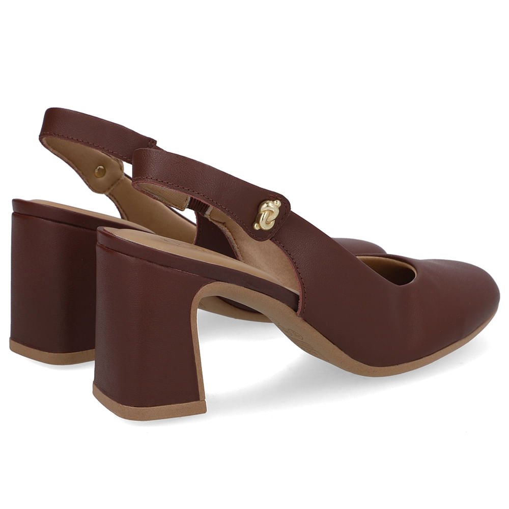Slingback Vermelho Couro Detalhe Nó Vermelho 3