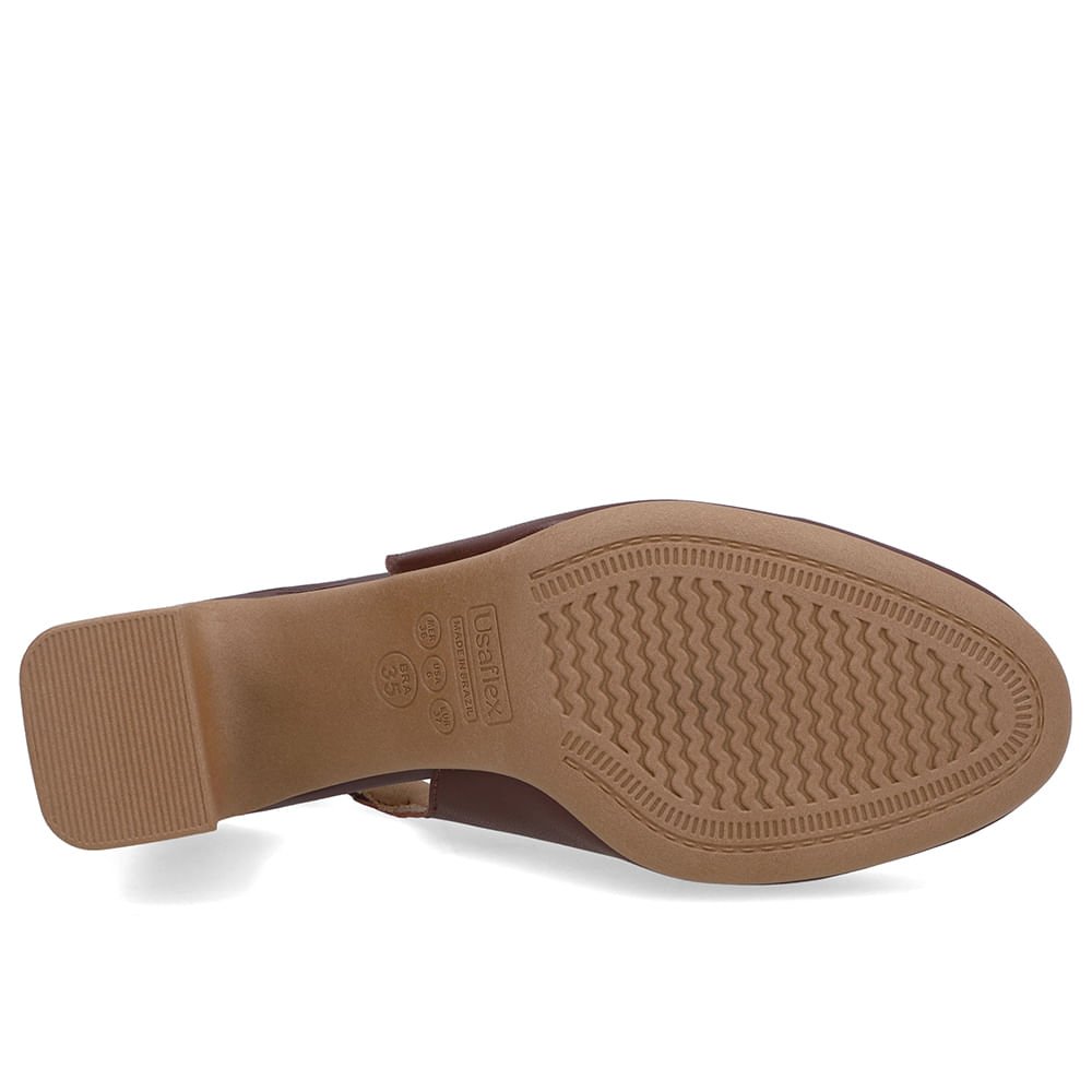 Slingback Vermelho Couro Detalhe Nó Vermelho 5