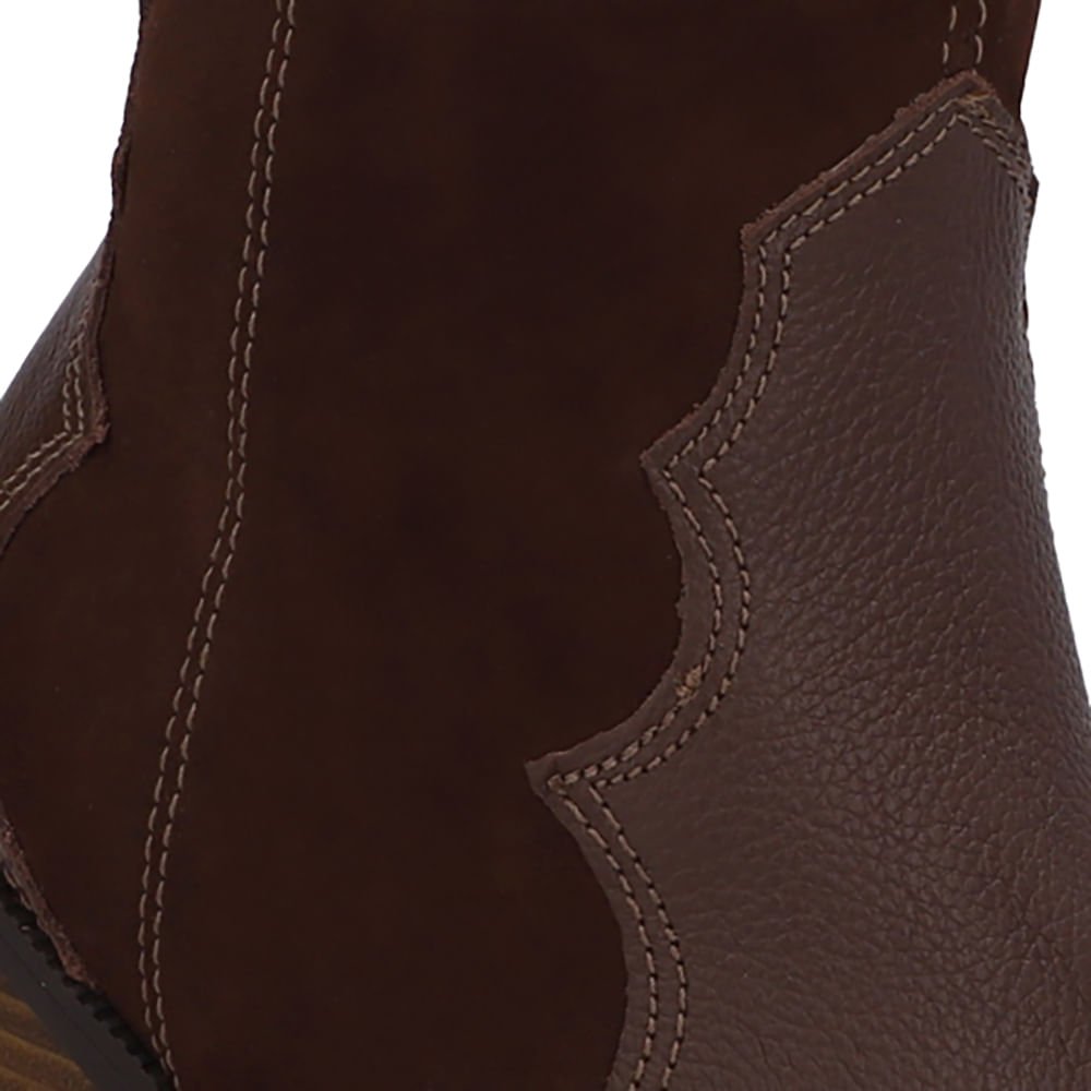 Bota Marrom Pinhão Couro Bico Fino Western Pinhão 4