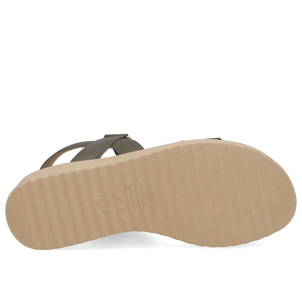 Sandália Salto Plataforma Tricot Verde Elástico Verde 5