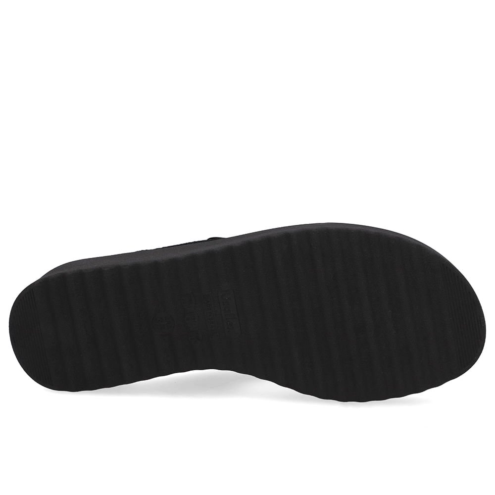 Chinelo Salto Plataforma Tricot Preto Preto 5