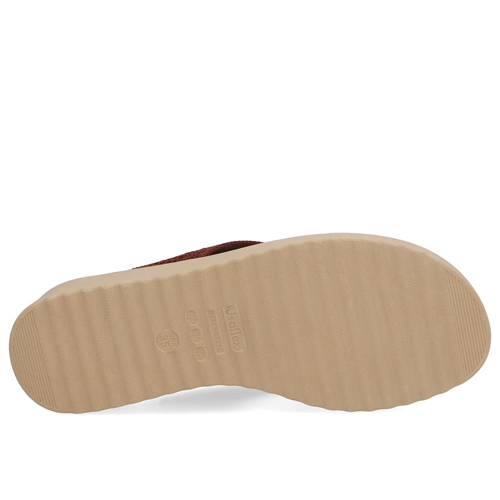 Chinelo Salto Plataforma Tricot Vermelho Vermelho 5
